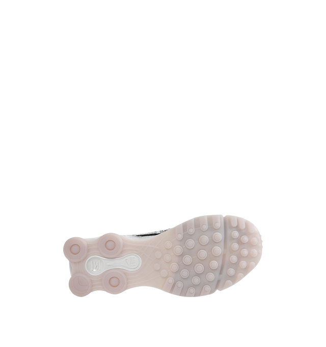 Image 4 of 5 - SILVER - NIKE Shox Ride 2 Sneaker featuring Metallic Platinum edition with a mix of durable leather and breezy textiles in a distressed finish.