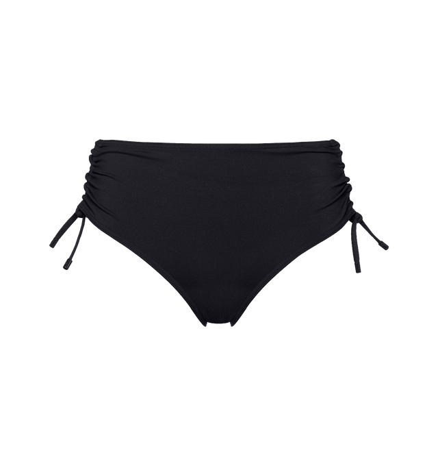 Image 1 of 5 - BLACK - ERES Ever High-Waisted Bikini Briefs featuring high-waisted bikini briefs, adjustable spaghetti link on each side with branded tips and side shirring. 84% Polyamid, 16% Spandex. Made in Morocco. 