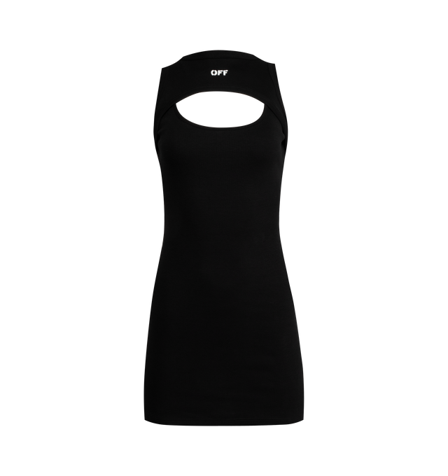 OFF STAMP RIB ROUND MINI DRESS (WOMENS)