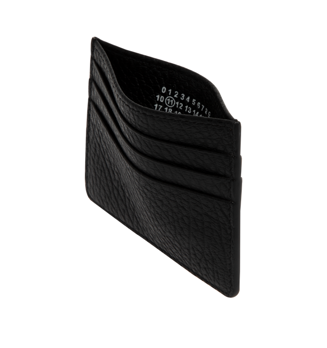 Image 3 of 3 - BLACK - MAISON MARGIELA Card Holder Slim 6cc featuring five card slots, one main compartment and 4 stitch signature. 100% Calf Leather. Made in Italy.