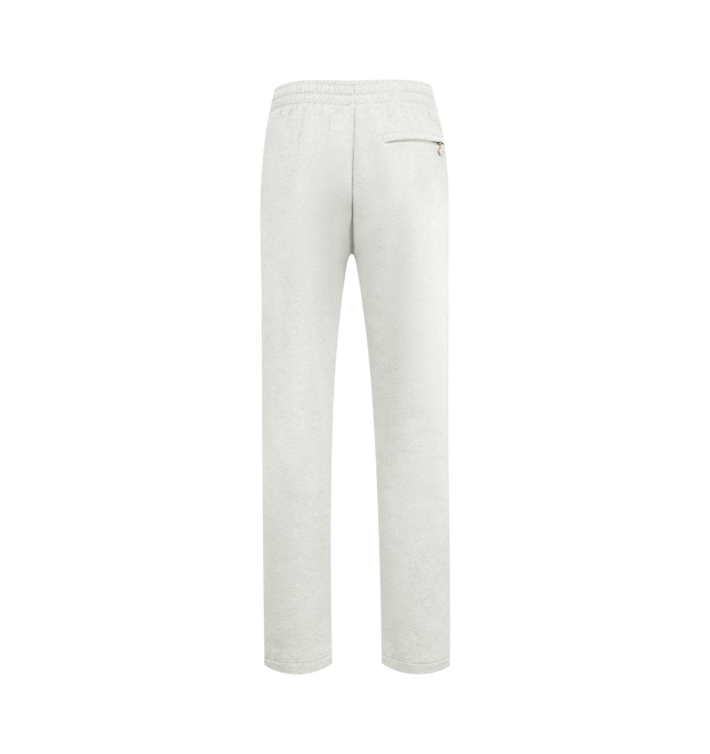 Image 2 of 3 - GREY - CASABLANCA Cashmere Blend Sweatpants featuring drawstring at elasticized waistband, two side pockets, back zipped welt pocket, straight leg and seams at front. Made in Portugal.