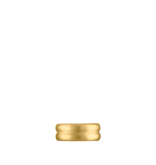Image 1 of 3 - GOLD - Prounis Double Band Ring is handcrafted from 22K yellow gold and features two bonded half-round bands symbolizing unity and duality. Band Width: 8 mm. Handmade in New York. For personal consultation and detailed information about jewelry, please contact our dedicated stylist team at personalshopping@hirshleifers.com.This item may be restricted for online purchase to international clients. For assistance purchasing this item please contact our dedicated stylist team at personalshopping@