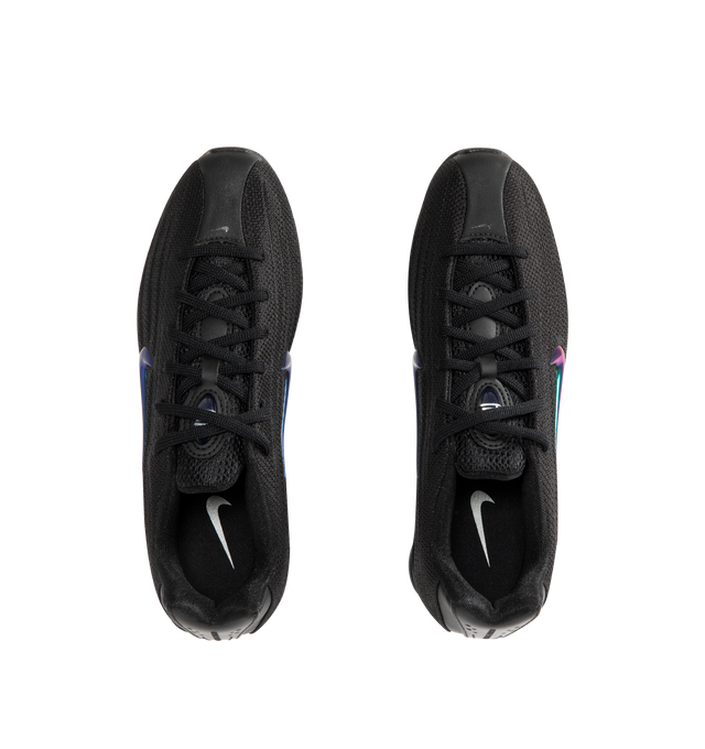 Image 5 of 5 - BLACK - NIKE Shox Z SE Sneaker featuring a slim, stitchless upper, iconic column design, vibrant Nike Swoosh, metallic accents and modified, circular waffle outsole.