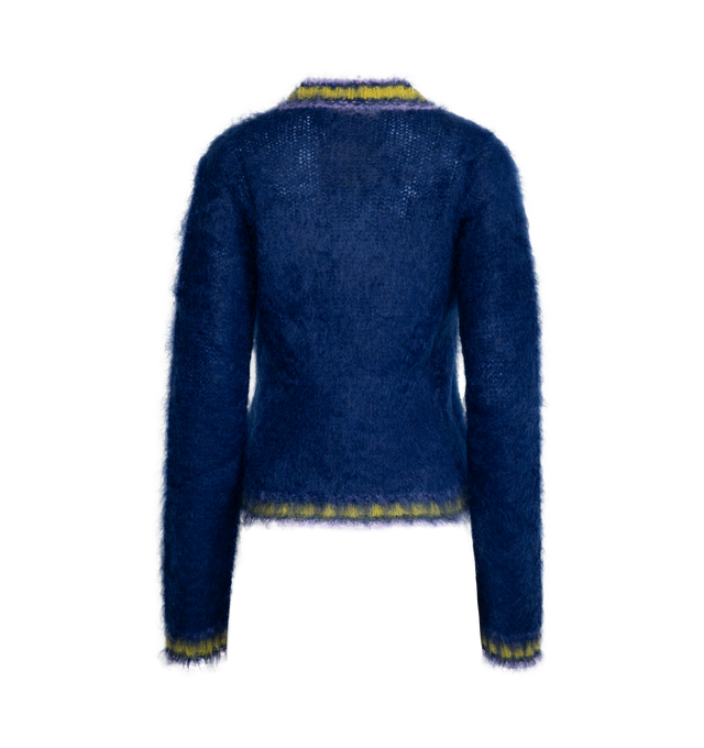 MOHAIR JUMPER WITH STRIPED TRIMS (WOMENS)