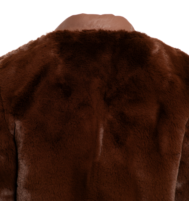 CROPPED FAUX FUR ZIP BLOUSON (MENS)