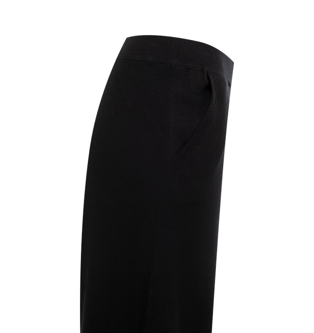 Image 3 of 3 - BLACK - THE ROW Koriona Pants featuring mid-rise jogger pant in stonewashed silk jersey with straight leg and ribbed waistband. 100% silk. Made in Italy.