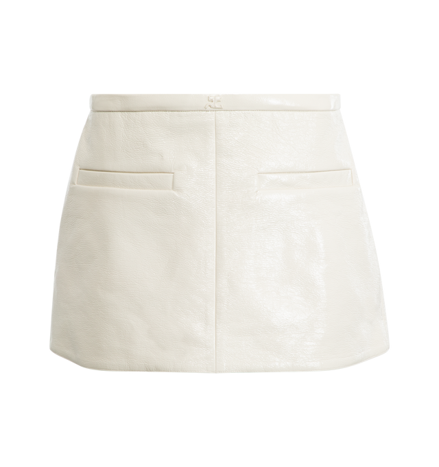 HERITAGE A-LINE VINYL MINI SKIRT