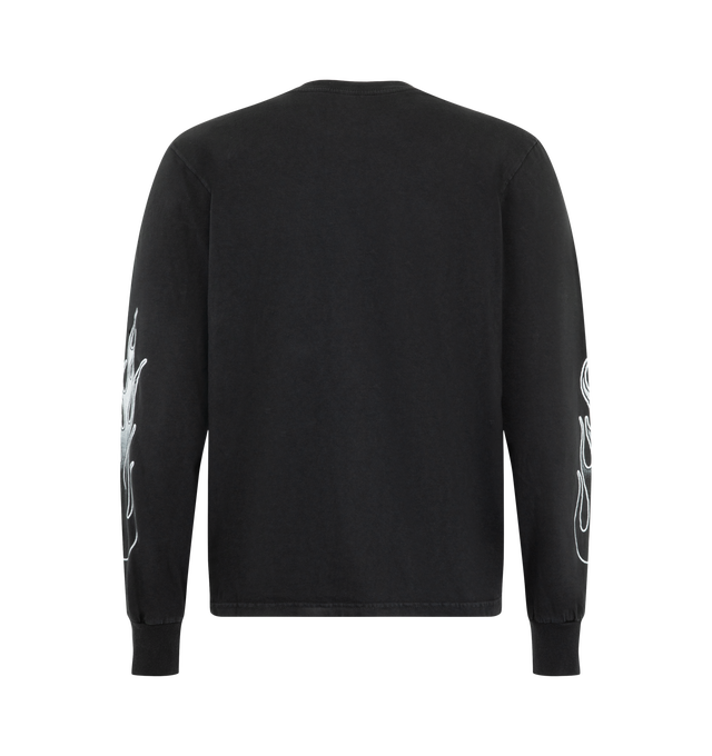Image 2 of 3 - BLACK - One Of These Days Men's An American Original Long Sleeve T-Shirt is crafted from fabric knit in the USA and features a premium everyday silhouette with a vintage-washed finish for a worn-in look and feel. Cut and sewn in the USA, the long-sleeve design is pre-shrunk to help maintain a consistent fit from the first wear. Main Material: USA-knit fabric. Features: long-sleeve construction, vintage wash, pre-shrunk finish. Made in the USA.