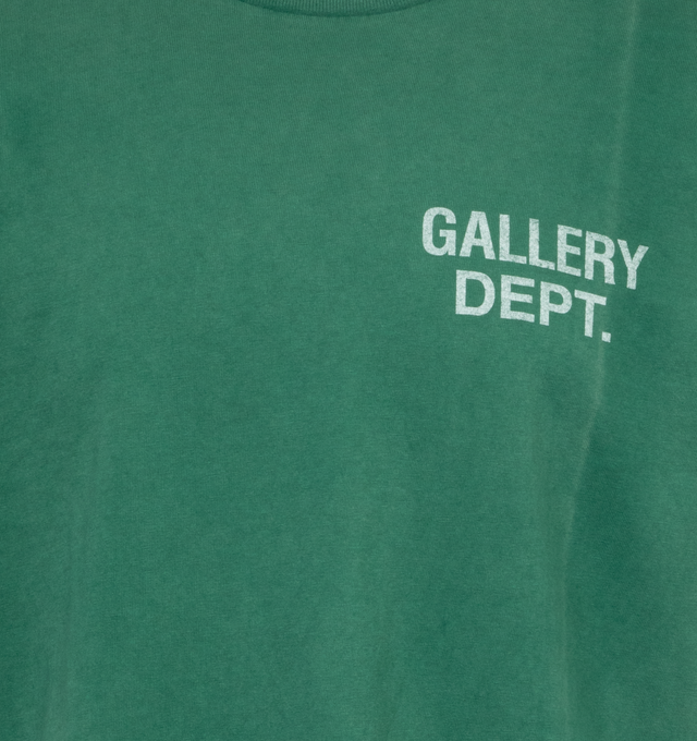 Image 2 of 2 - GREEN - GALLERY DEPT. Vintage Logo Tee featuring short sleeves, crew neck and logo printed on front. 100% cotton.  