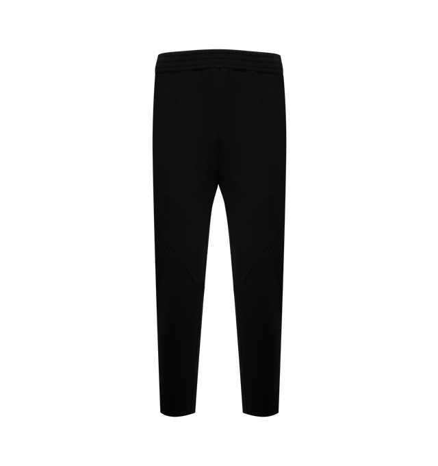 Image 2 of 3 - BLACK - THE ROW Kaol Pant featuring relaxed pull-on pant in cotton and cashmere French terry with tapered hem, side seam pockets and topstitched elastic waistband. 84% cotton, 16% cashmere. Made in Italy.