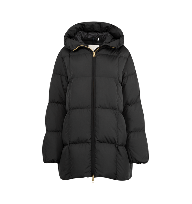 Image 1 of 3 - BLACK - MONCLER Darbon Puffer Jacket featuring zipper closure, pockets with zipper closure, elasticized cuffs, down-filled and hood. 100% polyester. Padding: 90% down, 10% feather.
