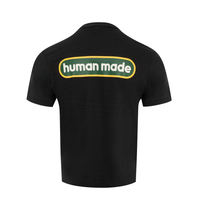 Image 2 of 2 - BLACK - HUMAN MADE Graphic T-Shirt #8 featuring crew neck, short sleeves, logo on front and back. 100% cotton.  