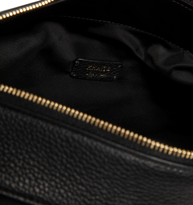 Image 3 of 3 - BLACK - KHAITE Medium Olivia Hobo Bag featuring a slouchy zip-top hobo bag in richly textured calfskin with integrated strap to wear over the shoulder or carry by hand. 16 in x 7 in x 9.4 in. Handle drop: 9 in. 100% calfskin. Made in Italy.