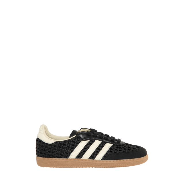 Image 1 of 5 - BLACK - ADIDAS Samba OG Sneaker featuring regular fit, laces, leather and synthetic upper, leather sockliner and rubber outsole.