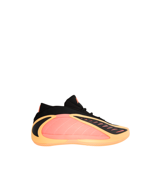 Image 1 of 5 - ORANGE - ADIDAS Anthony Edwards 2 Performance Basketball Sneaker featuring energy-return of BOOST, ultra-lightweight cushioning of Lightstrike, Anthony Edwards logos, regular fit, lace closure, synthetic and textile upper, rubber outsole and textile lining.