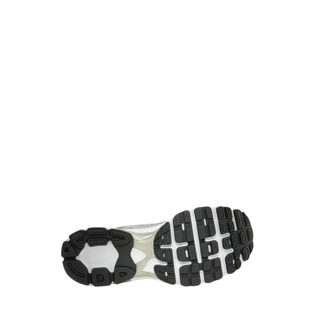 Image 4 of 5 - GREY - Nike Womens Air Max Moto 2K Sneakers feature a textile and synthetic leather upper. Designed with a lace-up closure, Max Air cushioning, foam midsole, and durable rubber outsole. Upper: Textile and Synthetic Leather; Midsole: Foam with Max Air Cushioning; Outsole: Rubber. Made in Vietnam