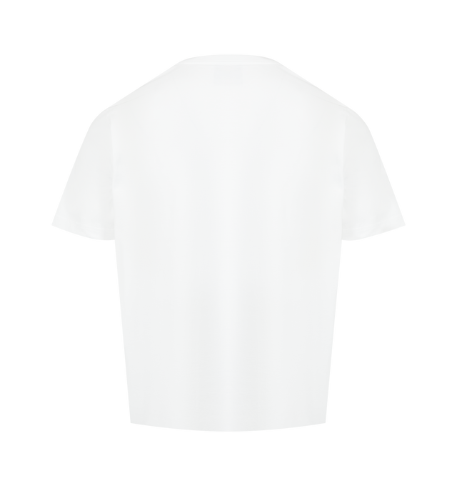 Image 2 of 2 - WHITE - CASABLANCA Tennis Club Icon T-shirt featuring rib-knit crewneck, logo graphic printed at front and short sleeves. 100% organic cotton. Made in Portugal.