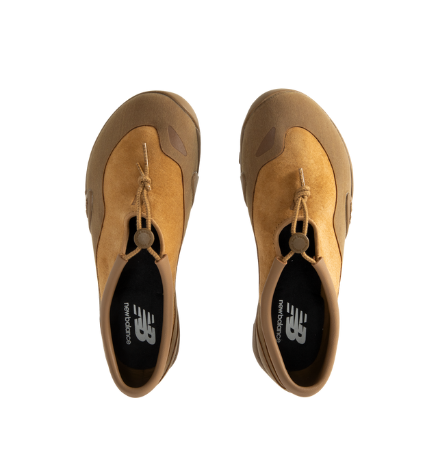 Image 5 of 5 - BROWN - NEW BALANCE MT10T Shoe featuring smooth cow leather upper with a pigskin nubuck outer surface, leather collar, Vibram outsole, rubber mudguard, rounded lugs for multi-directional traction and decorative toggle lace.