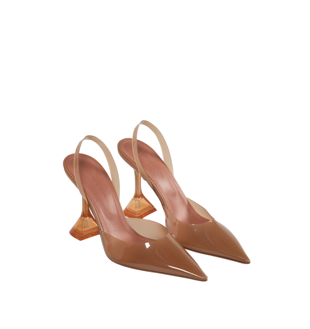 HOLLI GLASS SLINGBACK PUMPS