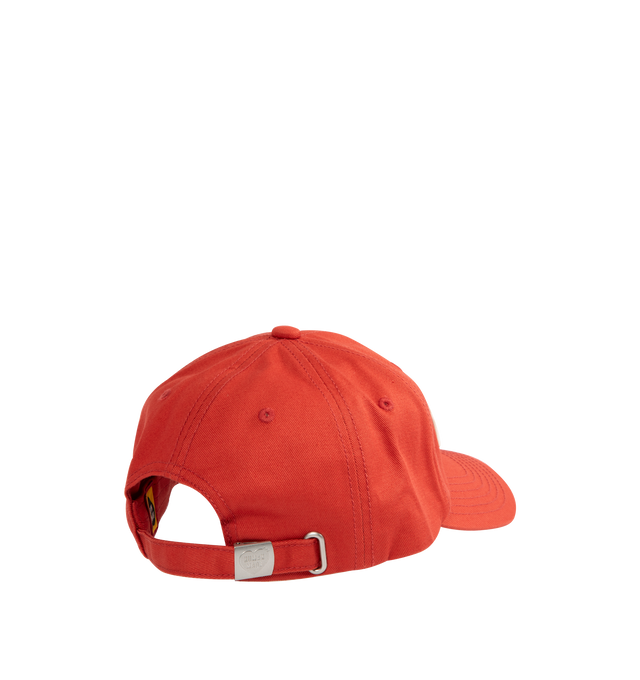 Image 3 of 3 - RED - HUMAN MADE 6 Panel Twill Cap featuring six panel cap in cotton twill with a distinctive three-dimensional brand logo and adjustable closure at the back. 100% cotton.
