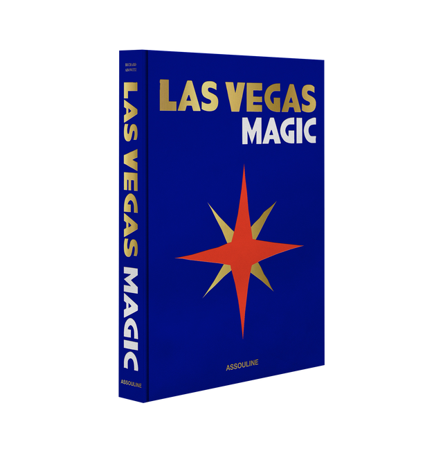 Image 1 of 4 - BLUE - Assouline Books Las Vegas Magic by Richard Abowitz, Linen hardcover book with 304 pages featuring over 200 illustrations. Language: English. Dimensions: W 10 x L 13 x D 1.5. Las Vegas, once defined by neon signs and gambling, has evolved into a vibrant city offering luxury shopping, celebrity chefs, and cutting-edge technology, all while maintaining its spirit of excess and excitement. Las Vegas Magic captures the city's transformation with stunning imagery, from the Rat Pack to moder