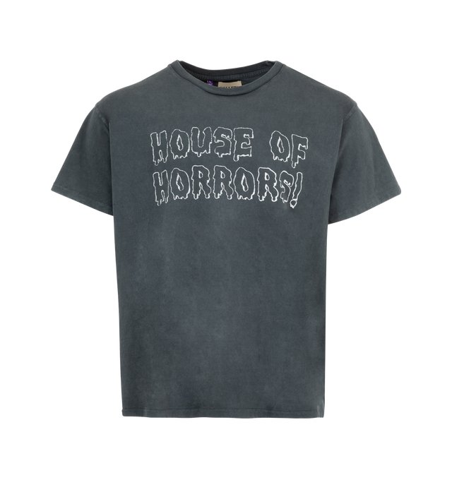 Image 1 of 2 - BLACK - GALLERY DEPT. Horrors Tee featuring relaxed fit, short sleeves, crew neck and front and back graphic. 100% cotton.