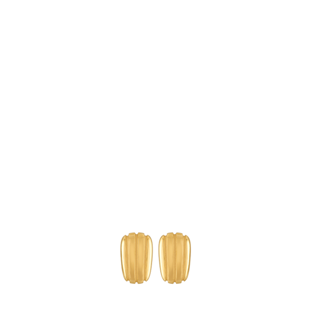 Image 1 of 2 - GOLD - PAMELA ZAMORE Eos Large Stud Earrings featuring omega back, 18k yellow gold stud earring. Hirshleifers offers a range of pieces from this collection in-store. For personal consultation and detailed information about jewelry, please contact our dedicated stylist team at personalshopping@hirshleifers.com. This item may be restricted for online purchase to international clients. For assistance purchasing this item please contact our dedicated stylist team at personalshopping@hirshleifers.