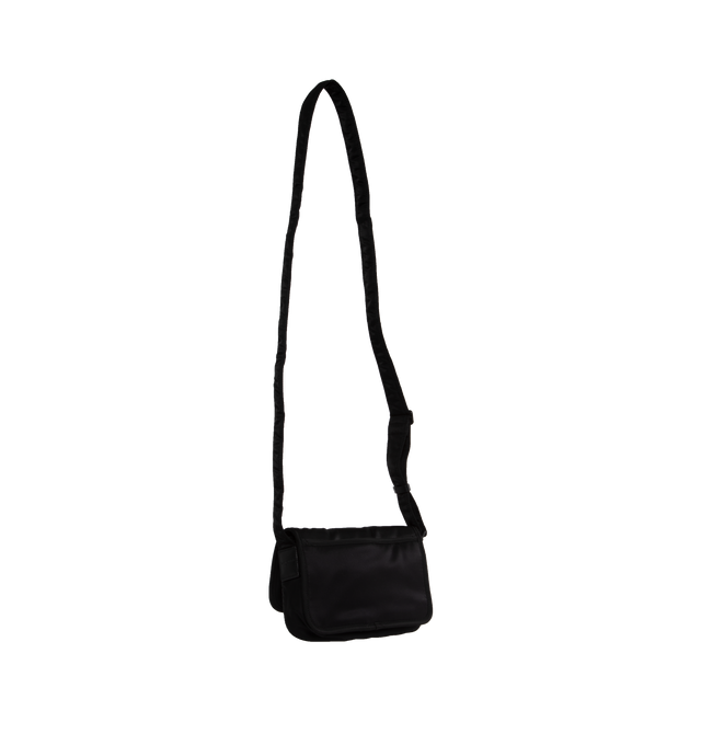 Image 2 of 3 - BLACK - SAINT LAURENT Niki Small Messenger featuring matte black hardware, snap button closure, two main compartments, one inner pocket and ECONYL regenerated nylon. 8.3 X 5.9 X 2.4 inches. 90% polyamide, 10% brass. 