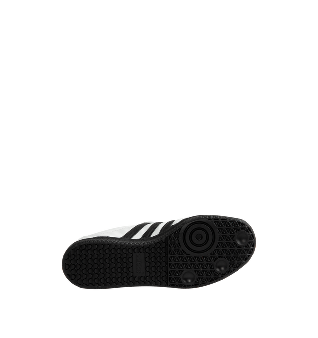 Image 4 of 5 - WHITE - ADIDAS Samba Long Tongue Shoes featuring a fold-over tongue, regular fit, lace closure, patent leather upper and rubber outsole.