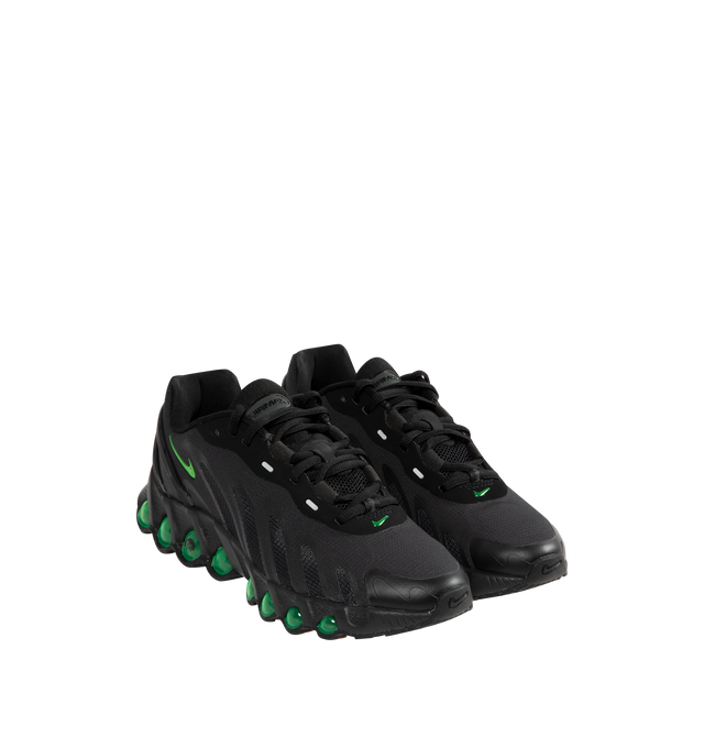 Image 2 of 5 - BLACK - NIKE Air Max Dn8 Sneaker featuring Dynamic Air system with dual-chambered tubes with tuned pressure levels, sculpted upper made from lightweight mesh, plastic heel clip, foam midsole and rubber outsole.