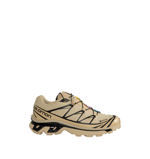 Image 1 of 5 - BROWN - XT-6 GORE-TEX rubber-trimmed mesh sneakers featuring the brand's signature Agile Chassis system and Mud Contagrip soles. Made from GORE-TEX, for  resiliance, an innovative ePE membrane, PFC-free,and anti-debris mesh construction, as well as durable cushioning and stability. 