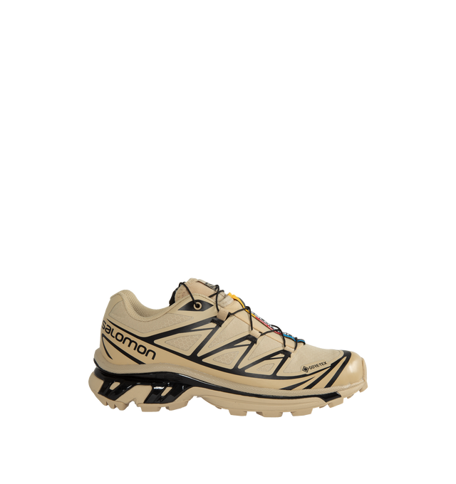 Image 1 of 5 - BROWN - XT-6 GORE-TEX rubber-trimmed mesh sneakers featuring the brand's signature Agile Chassis system and Mud Contagrip soles. Made from GORE-TEX, for resiliance, an innovative ePE membrane, PFC-free,and anti-debris mesh construction, as well as durable cushioning and stability.