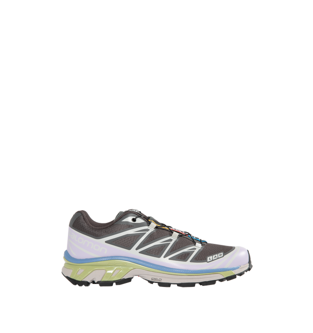 Image 1 of 5 - GREY - SALOMON XT-6 is the preferred footwear of world-class athletes for ultra-distance races under harsh conditions. It now returns with updated colors and materials, but the same level of cushioning, durability and descent-control. Mesh Upper,  TPU Film, Speed Lacing System, OrthoLite Sockliner, ACS Chassis, EVA Midsole, Contagrip Rubber Outsole. 