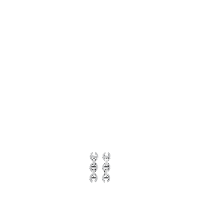 Image 1 of 2 - SILVER - HOORSENBUHS 3MM Toggle Earring Studs featuring a stud earring with iconic tri-link motif in sterling silver. Hirshleifers offers a range of initial pieces from this collection in-store. For personal consultation and detailed information about jewelry, please contact our dedicated stylist team at personalshopping@hirshleifers.com.
