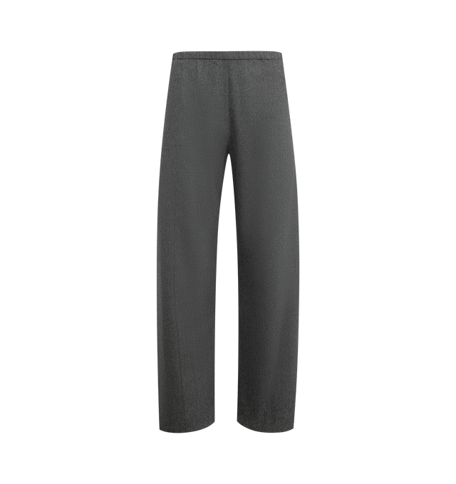 Image 1 of 3 - GREY - KHAITE Clover Pant featuring a pull-on pant in double-faced wool, cropped silhouette, clean back, elasticated waist and side pockets. 100% wool.