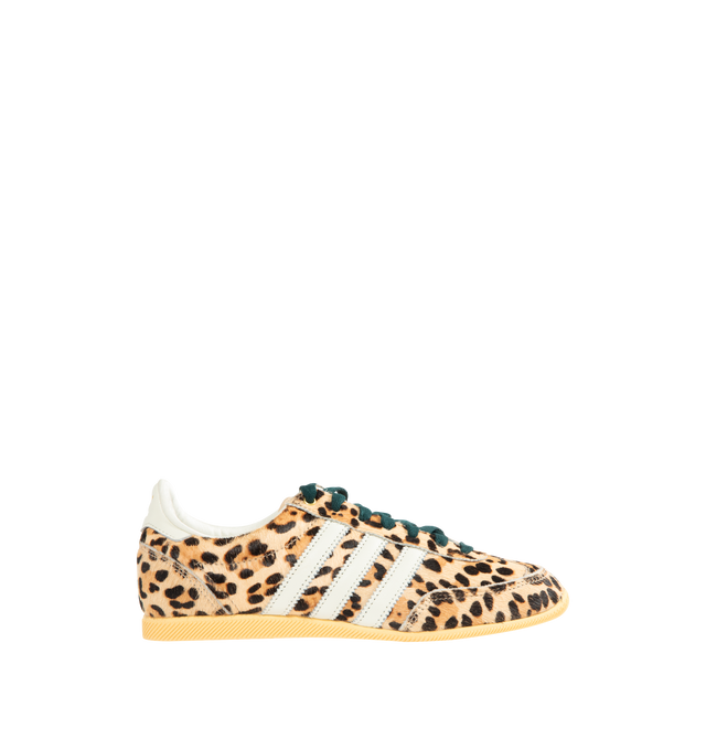 Image 1 of 5 - BROWN - ADIDAS Japan Sneaker featuring regular fit, lace closure, leather upper, textile sockliner, rubber outsole, double-stitched T-toe, COLD CEMENT construction and 3-Stripes branding.