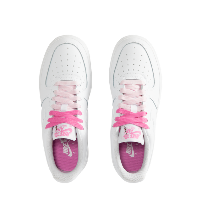 Image 5 of 5 - WHITE - NIKE Air Force 1 '07 SE "Cherry Blossom" Sneaker featuring real and synthetic leather, subtle floral details, Nike Air unit and rubber outsole with classic pivot circles.