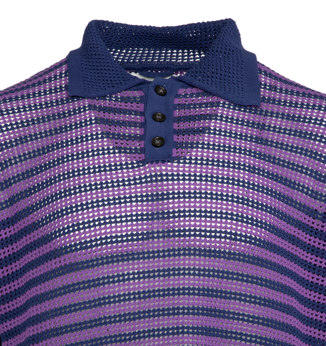 LATTICE POLO DUOTONE STRIPE (MENS)