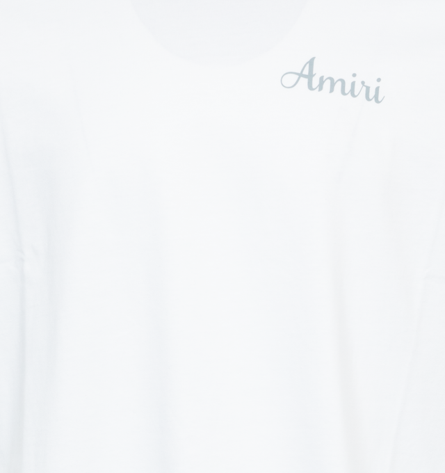 Image 3 of 4 - WHITE - AMIRI Lanesplitters Tee featuring short sleeves, crew neck and front and back Amiri logo detail. 100% cotton. Made in Italy. 