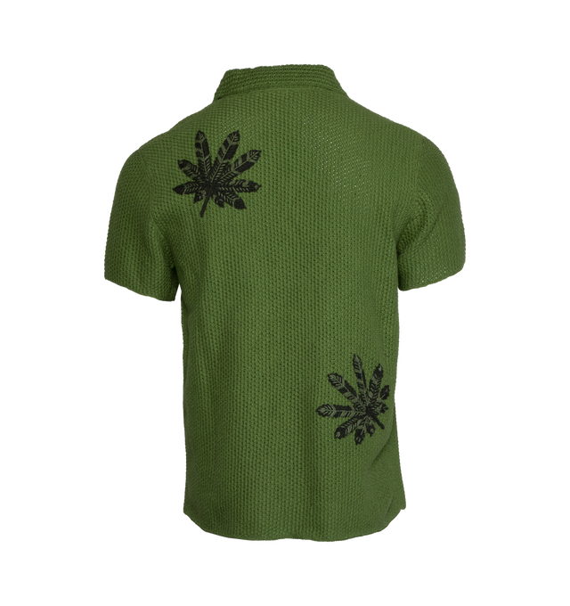 LEAF PATCH KNIT POLO (MENS)