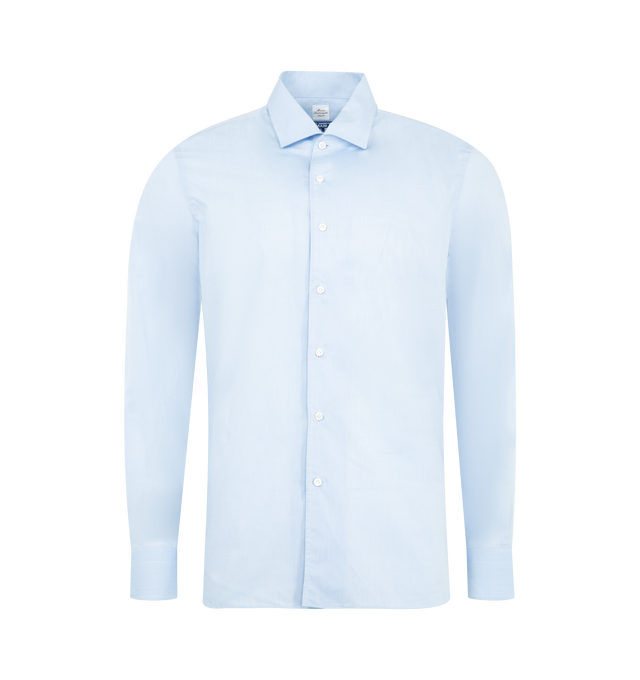 Image 1 of 3 - BLUE - JUNYA WATANABE Shirt featuring button front, classic collar, button cuffs and regular fit. 100% cotton. Made in Japan.