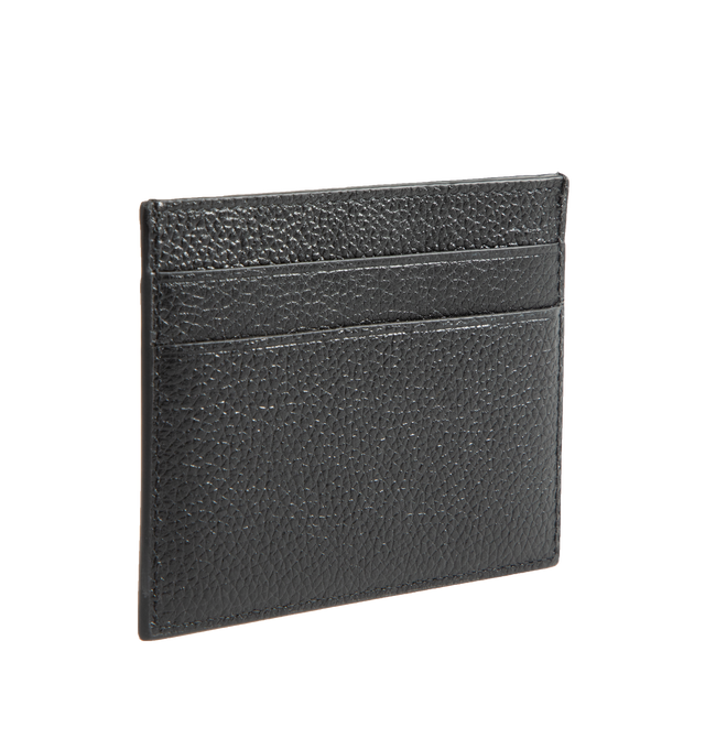 Image 2 of 3 - BLACK - BALENCIAGA cash card holder featuring grained calfskin, Balenciaga logo printed at front, 4 card slots and 1 bill pocket. L3.9 x H2.9 x W0.4 inch. 100% calfskin. Made in Italy.