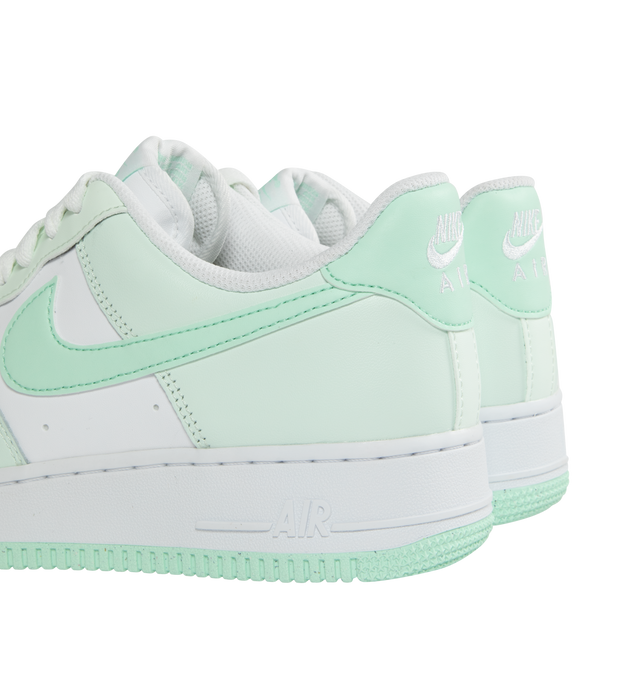 Image 3 of 5 - GREEN - NIKE Air Force 1 '07 Premium featuring padded collar, leather and textile upper, textile lining and rubber sole.