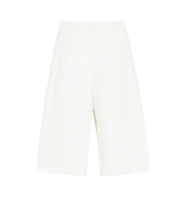 Image 2 of 3 - WHITE - THE ROW Larissa Short featuring a mid-rise pull-on short in Japanese cotton jersey with relaxed fit and elastic waist. 100% cotton. Made in Italy.