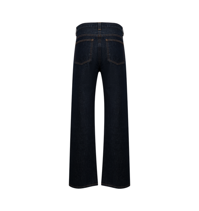 Image 2 of 3 - BLUE - KHAITE Bonnie Jean featuring a relaxed silhouette that combines classic five-pocket denim detailing with a dropped rise. Finished by hand. 100% cotton.