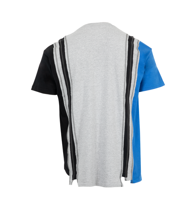 Image 3 of 4 - MULTI - NEEDLES 7 Cut Wide T-Shirt featuring short sleeves, crew neck and constructed from multiple vintage t-shirts. 100% cotton.