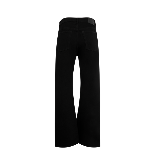 Image 2 of 3 - BLACK - ACNE STUDIOS 2021F Jean featuring high-rise, belt loops, classic five pockets, loose fit and concealed fly and button fastening. 100% cotton.