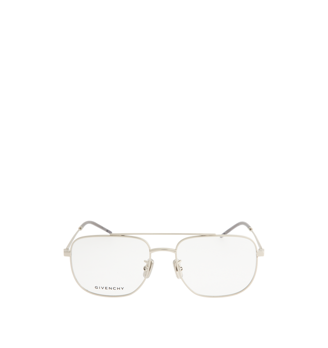 Image 1 of 3 - SILVER - GIVENCHY City Sunglasses featuring adjustable nose pads, logo signature engraved on both temples and thin, tapered arms. 100% UVA/UVB protection.