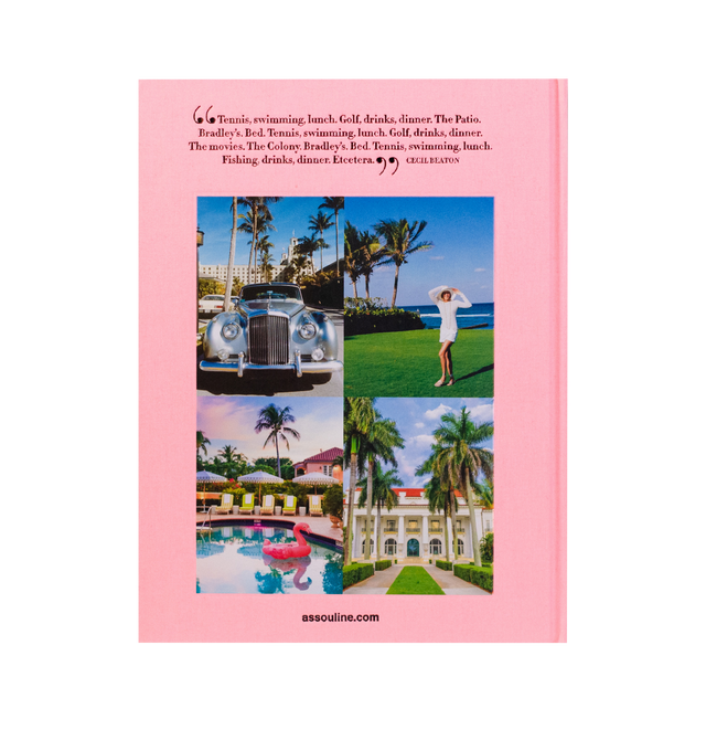 Image 3 of 4 - PINK - ASSOULINE Palm Beach by Aerin Lauder, Linen hardcover book with 304 pages featuring over 200 illustrations. Language: English. Dimensions: W 10 x L 13 x D 1.5. In the early 1900s, Henry Flagler transformed Floridas Southern coast into a luxury resort destination, drawing America's elite and British royalty. In Palm Beach, Aerin Lauder, a longtime resident, takes us through the city's storied history, from its iconic shopping on Worth Avenue to its historic estates and favorite dining s