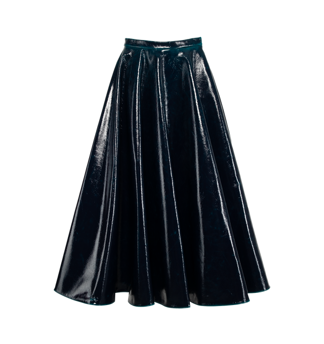 MIRROR WOOL MIDI SKIRT